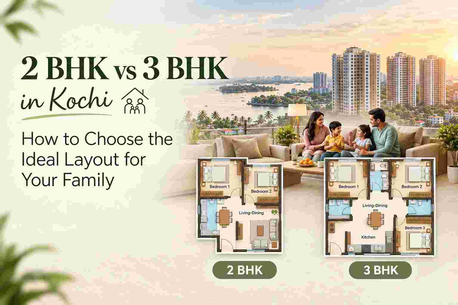 2 BHK vs 3 BHK in Kochi: How to Choose the Ideal Layout for Your Family?